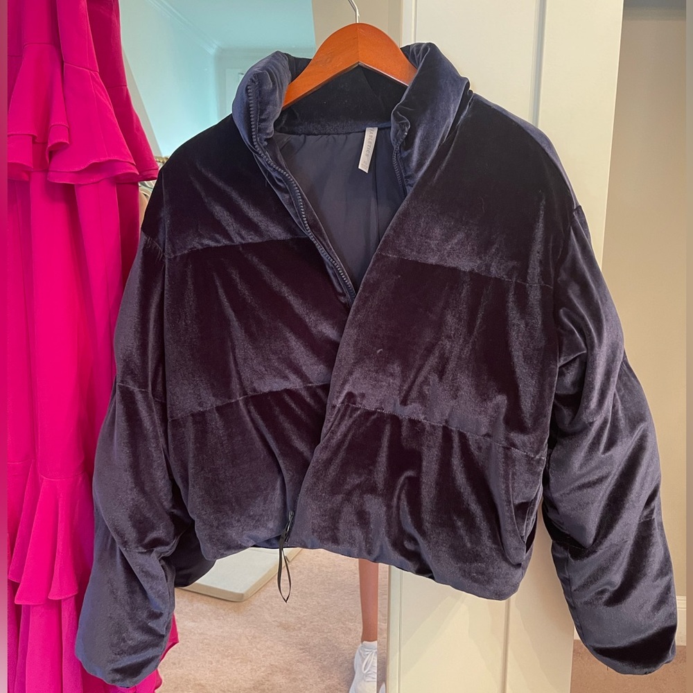Navy Fabletics Velvet Jacket